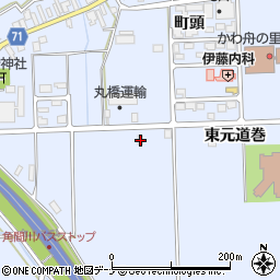 秋田県大仙市角間川町元道巻39-4周辺の地図