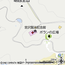 宮沢賢治記念館周辺の地図