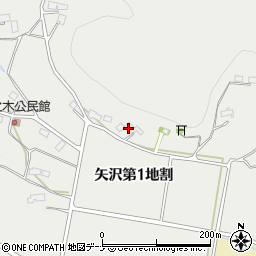 岩手県花巻市矢沢第１地割周辺の地図