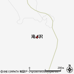 秋田県大仙市南外滝ノ沢周辺の地図