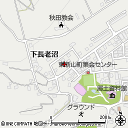 秋田県由利本荘市石脇下長老沼周辺の地図