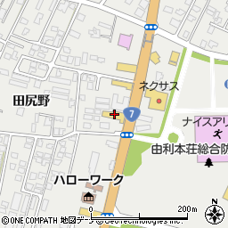 秋田三菱本荘店周辺の地図