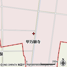 秋田県大仙市藤木甲万願寺周辺の地図