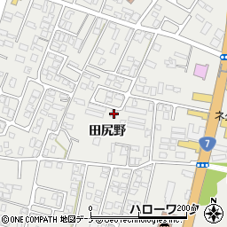 秋田県由利本荘市石脇田尻野14-22周辺の地図