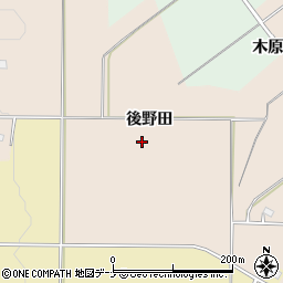 秋田県美郷町（仙北郡）野荒町（後野田）周辺の地図
