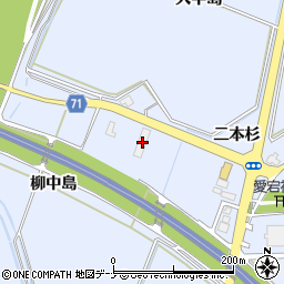 秋田県大仙市角間川町柳中島周辺の地図