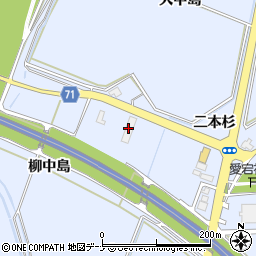 秋田県大仙市角間川町（柳中島）周辺の地図