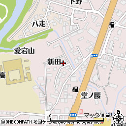 秋田県由利本荘市川口新田周辺の地図
