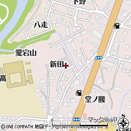 秋田県由利本荘市川口（新田）周辺の地図