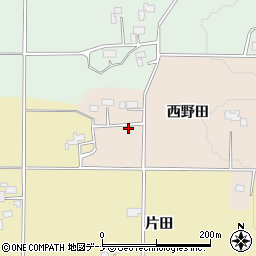 秋田県仙北郡美郷町野荒町西野田周辺の地図