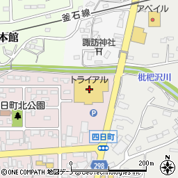 スーパーセンタートライアル花巻店周辺の地図