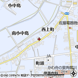 秋田県大仙市角間川町西上町周辺の地図