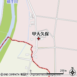秋田県大仙市藤木甲大久保周辺の地図