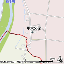 秋田県大仙市藤木（甲大久保）周辺の地図
