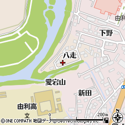 秋田県由利本荘市大浦八走68-66周辺の地図