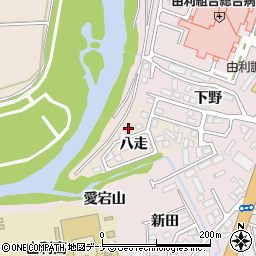 秋田県由利本荘市大浦八走68-41周辺の地図