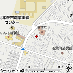 秋田県職員本荘中梵天公舎周辺の地図