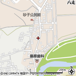 秋田県由利本荘市大浦八走56周辺の地図
