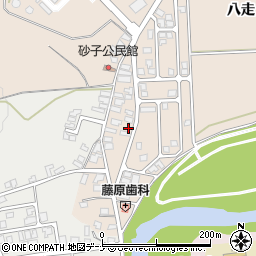 秋田県由利本荘市大浦八走周辺の地図
