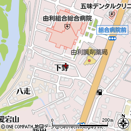 秋田県由利本荘市川口下野247-3周辺の地図