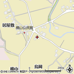秋田県由利本荘市福山（烏岡）周辺の地図