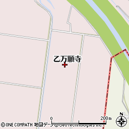秋田県大仙市藤木乙万願寺周辺の地図