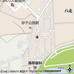 秋田県由利本荘市大浦八走229周辺の地図