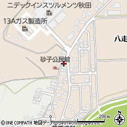 秋田県由利本荘市大浦八走27周辺の地図