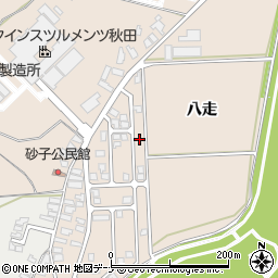 秋田県由利本荘市大浦八走21-27周辺の地図