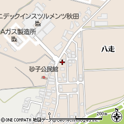 秋田県由利本荘市大浦八走21-32周辺の地図