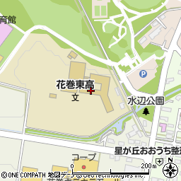 花巻東高等学校周辺の地図