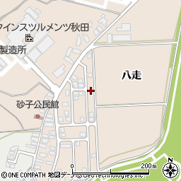 秋田県由利本荘市大浦八走21-2周辺の地図