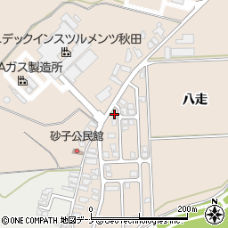 秋田県由利本荘市大浦八走14周辺の地図