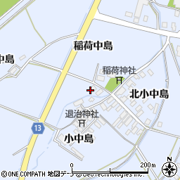 秋田県大仙市角間川町大中島周辺の地図