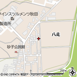 秋田県由利本荘市大浦八走11-21周辺の地図