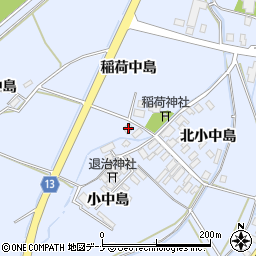 秋田県大仙市角間川町大中島4周辺の地図