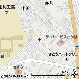 秋田県由利本荘市石脇田尻野8-40周辺の地図