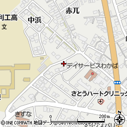秋田県由利本荘市石脇田尻野8-13周辺の地図