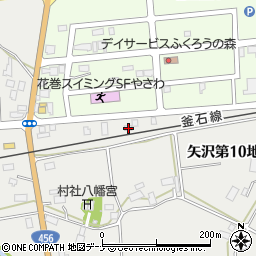 岩手県花巻市矢沢第４地割35周辺の地図