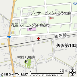 岩手県花巻市矢沢第４地割35周辺の地図