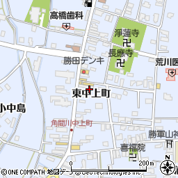 秋田県大仙市角間川町東中上町周辺の地図