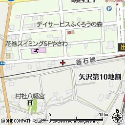 岩手県花巻市矢沢第４地割35-20周辺の地図