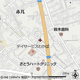 秋田県由利本荘市石脇赤兀1-49周辺の地図