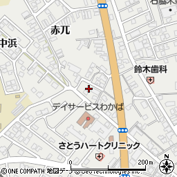 秋田県由利本荘市石脇赤兀1-257周辺の地図