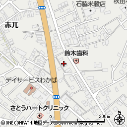 秋田県由利本荘市石脇赤兀1-393周辺の地図