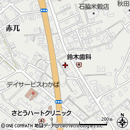 秋田県由利本荘市石脇赤兀1-394周辺の地図