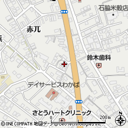 秋田県由利本荘市石脇赤兀1-176周辺の地図