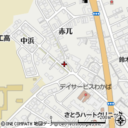 秋田県由利本荘市石脇赤兀1-667周辺の地図