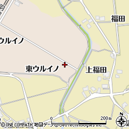 秋田県由利本荘市畑谷東ウルイノ周辺の地図