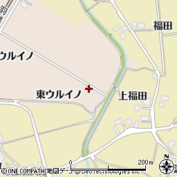秋田県由利本荘市畑谷（東ウルイノ）周辺の地図